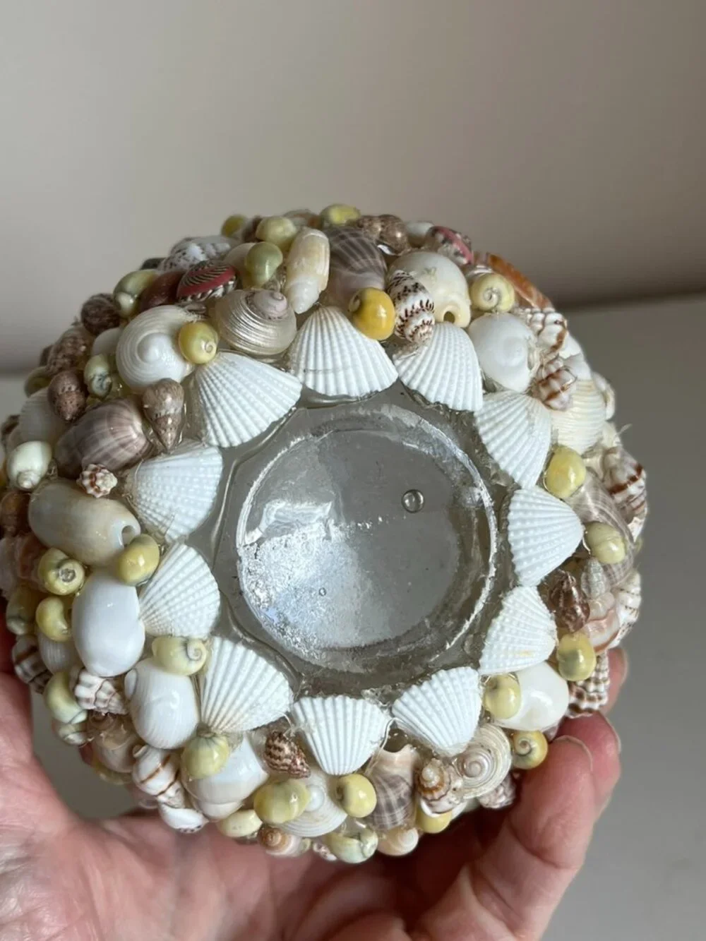 Hand Made Seashell Candle Holder
